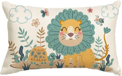 CE - Decoratieve Kinderkussenhoes - Leeuw - 30x50cm - Polyester