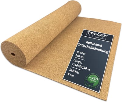Onderfolie Kurk op Rol 4mm - Geluidsisolatie voor Laminaat en Parketvloeren (30m²)