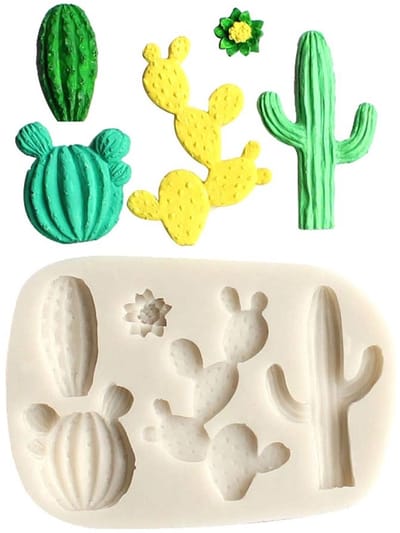 Dailygoods- Cactus Mal - Siliconen Mal - Fondant/Snoep Mallen - Cupcake Decoratie - Polymeer Klei - Eenvoudig te Reinigen