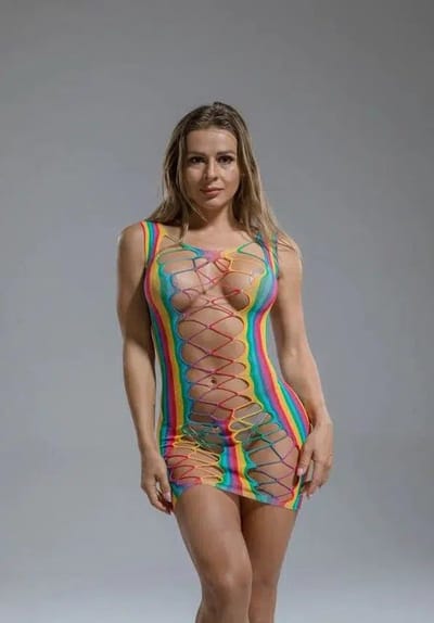 Cindylove - Visnet Jurkje - One size - Rainbow