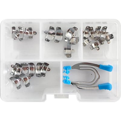 Système de Matrice Sectionnelle Dentaire F3 G3 avec Bandes de Matrices Métalliques, Anneau de Serrage en Résine et Pinces Dentaires pour Dentistes