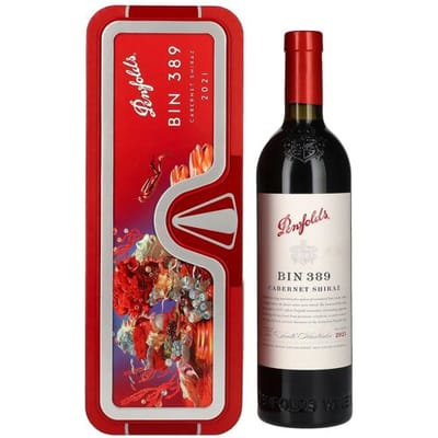 Penfolds BIN 389 Cabernet Shiraz 2021 14,5% Vol. 0,75l in geschenkverpakking