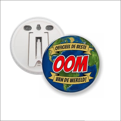 Button Met Clip 58 MM - Officieel De Beste Oom Van De Wereld