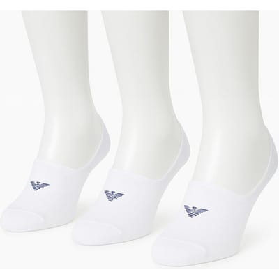 Emporio Armani Onzichtbare Sokken Set van 3 Paar Wit [306227 CC134 00110] maat L/XL white