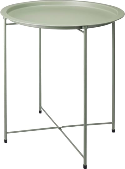 Home & Styling Bijzettafel 2 laags - groen - metaal - 40 x 66 cm - plantenpot verhoger - binnen/buiten