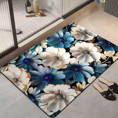 Ins Licht Luxe Huis Badkamer Vloermat Absorberend Antislip Makkelijk te Onderhouden Zachte Mat Badkamerdeur Sneldrogende Mat 40*60cm【TPR2.5MM】 gray