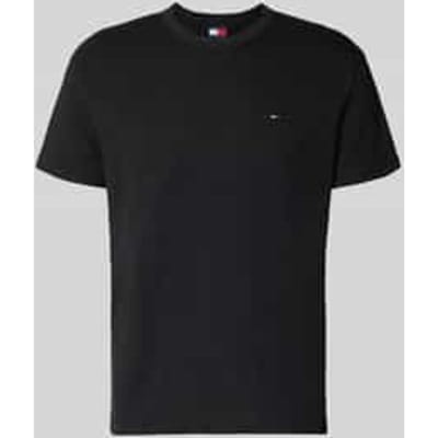Tommy Hilfiger Tjm Regular Sflag Slub T-shirt Black Taglia: S | Magliette basic Outlet | Uomo | Nero