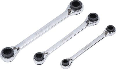 BGS Ratel-ringsleutelset 4-in-1 SW 8 x 9 - 18 x 19 mm
