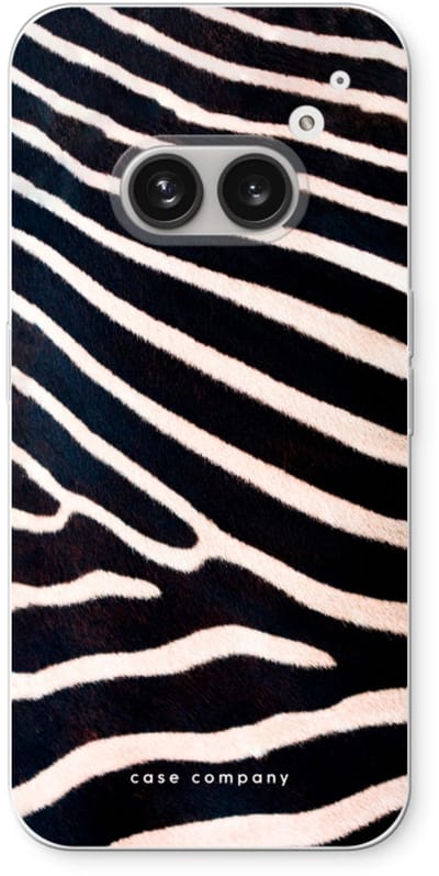 Case Company® - Hoesje geschikt voor Nothing Phone (2a) hoesje - Zebra - Soft Cover Telefoonhoesje - Bescherming aan alle Kanten en Schermrand