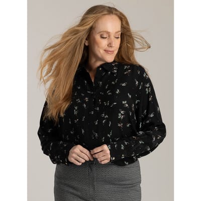 YEST CURVE Haya Tops - Black/Multi-Colour - maat X-0(44)