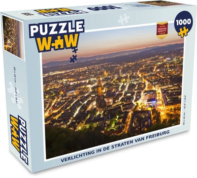 Puzzel Verlichting in de straten van Freiburg - Legpuzzel - Puzzel 1000 stukjes volwassenen