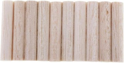Natural Blank Round Unfinished Balsa Wood Wooden Sticks Dowel Rods for DIY Crafting Model Making 50/100/150/200mm - 10pcs 50mm
