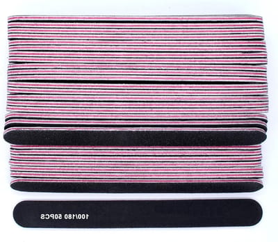 50 Stuks Vijlenset 100/180 voor Gel Nagels, Dubbelzijdige Vijlen voor DIY Nagelkunst, Verzorging van Dieren en Thuisgebruik