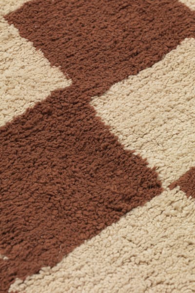 Ferm Living Mara wasbaar vloerkleed - rust/warm sand