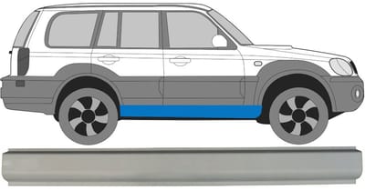 Reparatie dorpel voor Hyundai Terracan 2001-2006 / Links = Rechts (symmetrisch)
