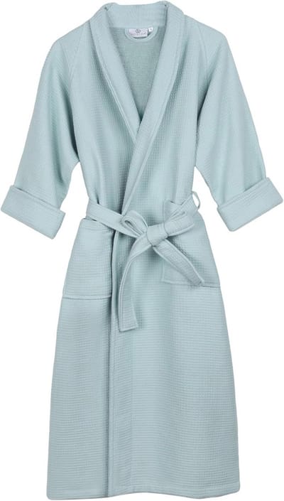 Luxe 100% Katoenen Badjas voor Dames - Aqua Blauw - Comfortabel en Stijlvol