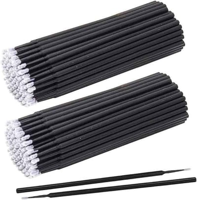 Microbrush - Mini borsteltjes - Wegwerp wimperborstel - 100 stuks - Zwart - Make-up borsteltje - CHPN