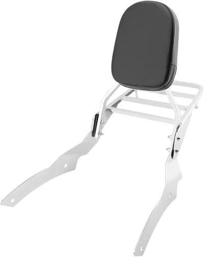 Motorfiets Passagierskussen - Rugleuning Zitkussen - Comfortabel Rijden - Waterdicht Weerbestendig - 3.5 kg - Zwart