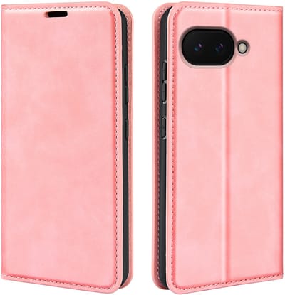 MobyDefend Hoesje - Geschikt voor Google Pixel 9a - Luxe Wallet Bookcase (Magnetische Sluiting) - Roze