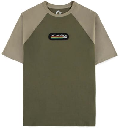 Commodore 64 - Logo Raglan Tshirt - S - Groen