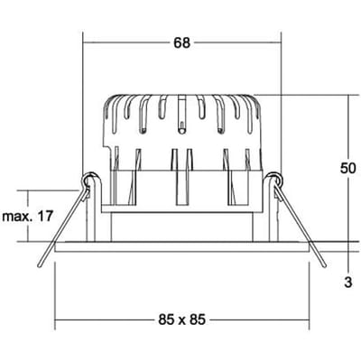 BRUMBERG LED spot BB21 IP65 aan/uit aansluitdoos structuur wit