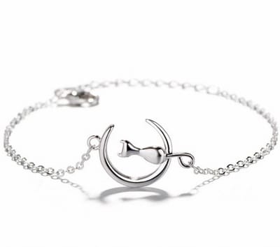 Enkelbandje Kismo- Zilver- 21-25 cm poes - Charme Bijoux
