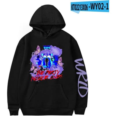 Zwarte Hoodies Juice WRLD Heren Dames Sweatshirts S black
