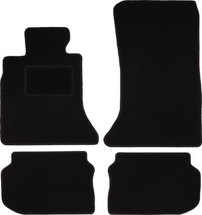 Zwarte velours vloermatten voor: BMW 5 F10 sedan (2010-2013)