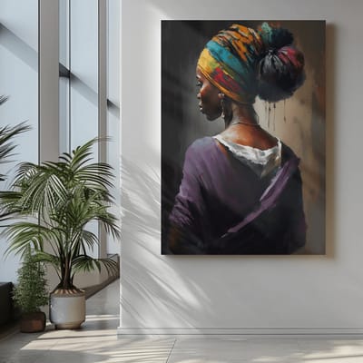 Canvas Schilderij - Kunst - Vrouw - Portret - Wall Art - 60x40x2 cm