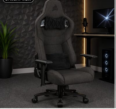 Gaming stoel ergonomisch verstelbaar ademende stof met 4D armleuningen en lendenkussen 38 x 69 x 88 cm grijs wit – Vermissen