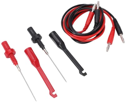 Meetsnoeren Set - Testkabels Krokodillenklem - Elektrische Tests - Hoge Kwaliteit Siliconen - 4mm Stekkers - Zwart