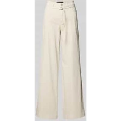 wide leg broek met riem