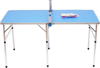 Tafeltennistafel - Pingpongtafel - Binnen en buiten - Draagbaar inklapbaar - 152 x 76 x 76 cm - Blauw
