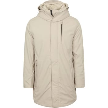 KnowledgeCotton Apparel Climate Shell Jas Ecru - Maat L - Heren - Winterjassen