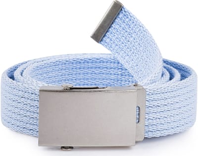 Merry Style Dames Riem - Stoffen Riem – Lichtblauw-zilver - MS-EL-P20