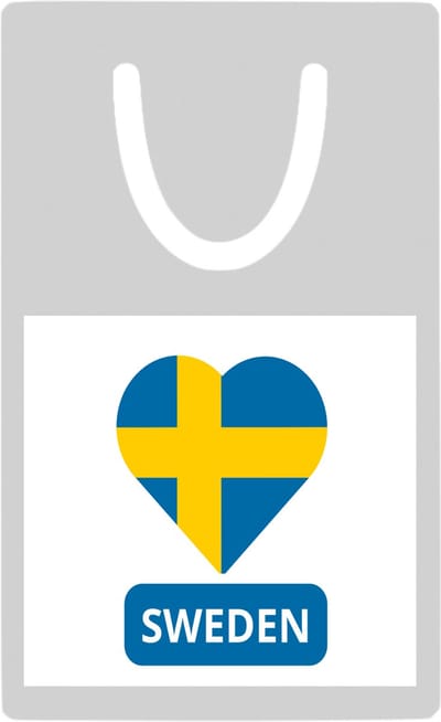 Hacebo® - Sweden vlag hartje metalen boekenlegger- Zweden - reizigers - toerist - verjaardagscadeau - souvenir - vakantie Bladwijzer boekenleggers - 7.6 cm x 5cm