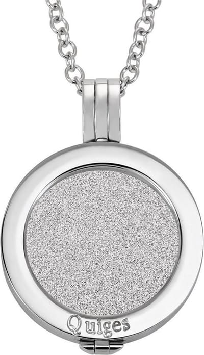 Quiges - Munthouder 25mm van Roestvrij Staal met Munt en Ketting - EPRHZ146
