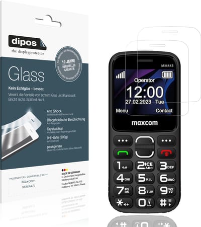 dipos – 2x Pantserfolie geschikt voor Maxcom MM443 | 9H Screenprotector