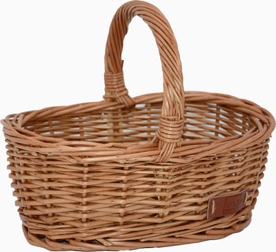 UNUS® Kinderboodschappenmand, rieten mand voor winkeltje, bruin