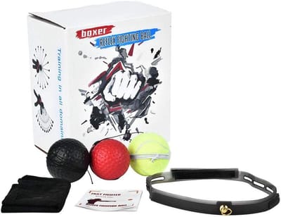 Trainingsbal - Reactiebal - Snelheid Trainen - 3 Stuks Set - 11 x 13 x 7 cm - Zwart