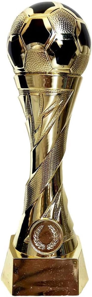 Gegraveerde Voetbaltrofee: Extra Groot Gouden Ereprijs voor Toernooizegers