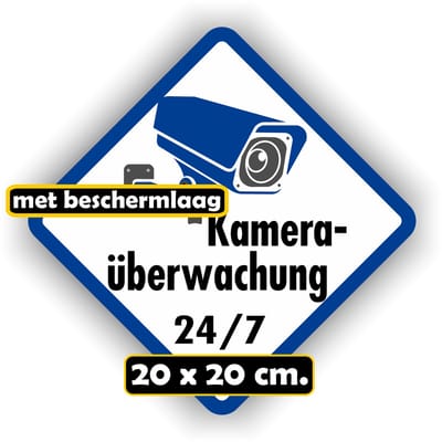 Jerma - Kamera überwachung - Sticker - Duits - 20 cm - Zelfklevend - Weerbestendig - Krasbestendig