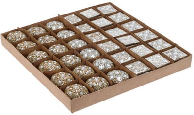 Doosje 4x3cm Goud, Set van 36