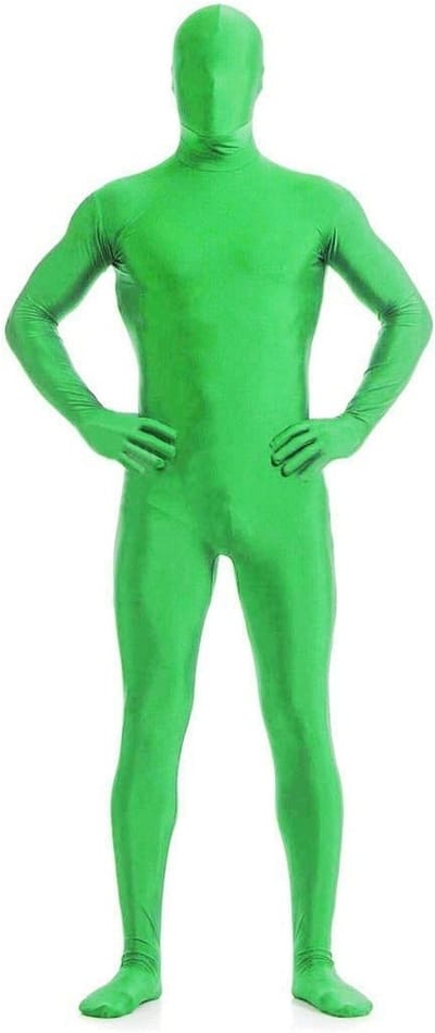 By shayne - Full body pak - Chroma jumpsuit - Elastisch kostuum - Groen - Voor verkleedfeest - Geschikt voor petite volwassenen