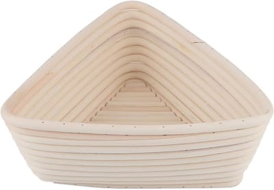 Rijsmandje Rotan - Broodmandje Deeg - Brood Bakken - Natuurlijk Rotan Materiaal - 25 x 25 x 10 cm - Natuurlijk