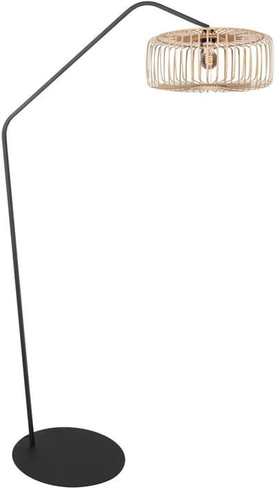 Anne Lighting - vloerlamp - ZigZag - naturel zwart - metaal - booglamp - E27 - 4250ZW