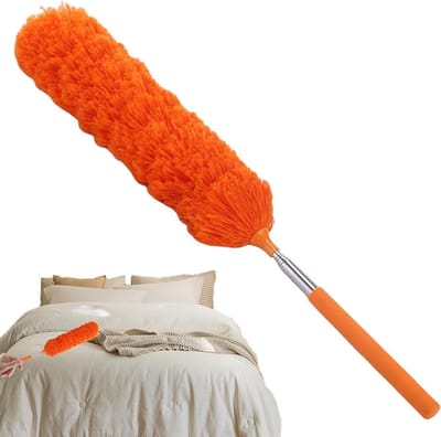 Telescopische stofdoek - Flexibele reiniger - Huis stofvrij - Elektrostatische opname - 38 cm - Oranje