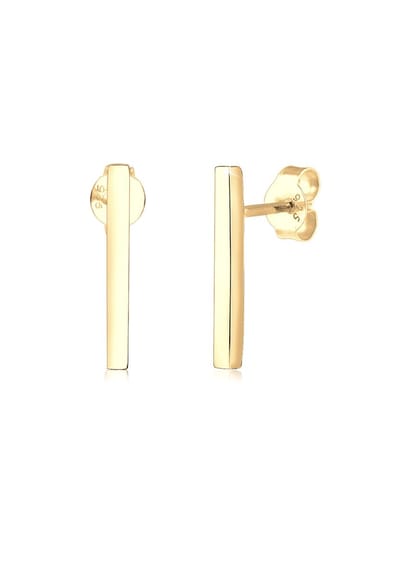 Elli Oorbellen Staaf Geo Minimal 925 Zilver verguld