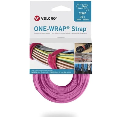 VELCRO® VELCRO® One Wrap® Strap 13mm x 200mm, 25 Klittenbandriem Roze 1 stuk(s)