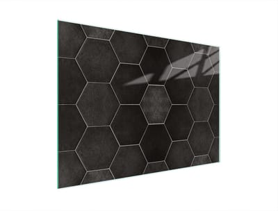 TMK ArtDeko Serie - Glazen Snijplank - 30x22 cm - Voor Inductieplaat - UV Bedrukking - Anti-slip
